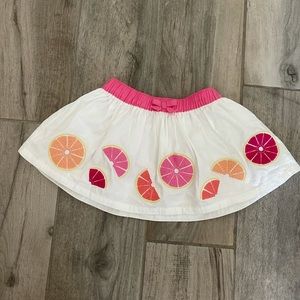 Toddler orange/grapefruit skirt